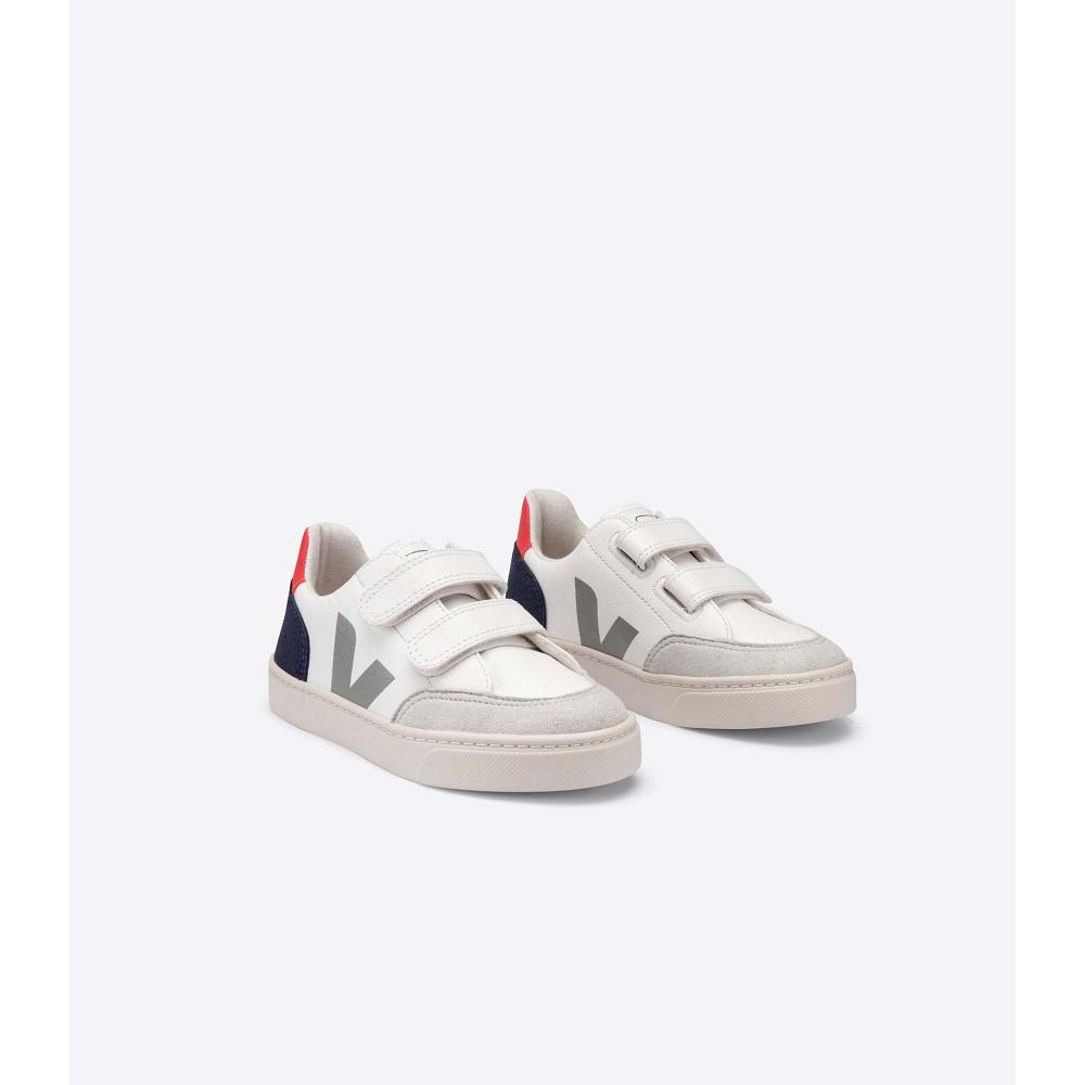 Veja V-12 CHROMEFREE Kids' Shoes White | NZ 751HAP